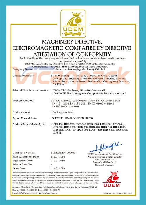 Home ce certification for multi lane machines